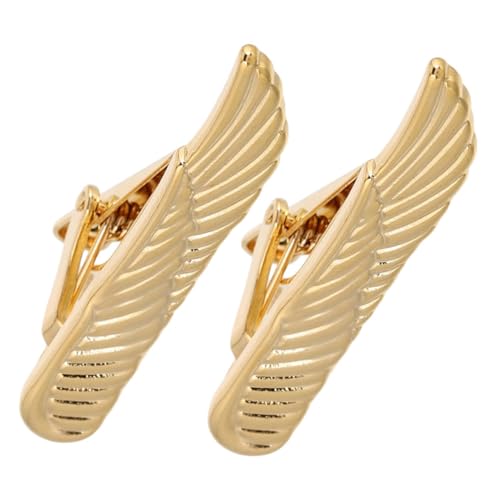 Hohopeti 2 Stück Flügel Krawattenklammern für Herren Einzigartige Langlebige Metallclips Stabiler Halt Elegantes Design für Business Hochzeit und Formelle Anlässe von Hohopeti