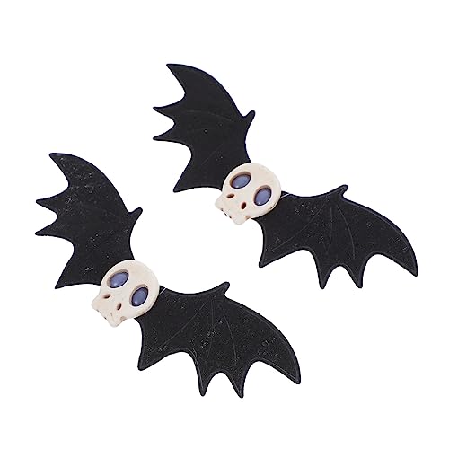 Hohopeti 2 Stück Halloween Haarspangen Fledermaus Schädel Haarschmuck für Damen und Mädchen Festival Kopfschmuck Party Zubehör Sicher und Dekorativ von Hohopeti