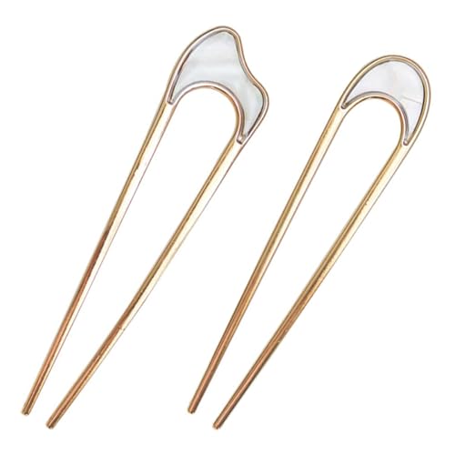 Hohopeti 2 Stück Metall Haarnadel U form Haarnadel Dutt halter Haarschmuck für Damen und Mädchen Langlebig Vintage Stil Einfach zu Verwenden Geeignet für Verschiedene Frisuren und von Hohopeti