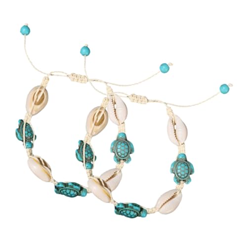 Hohopeti 2 Stück Muschelarmband mit Schildkröten Charms Boho Strand Fußkettchen Sommer Schmuck für Frauen Natürliche Meeresinspirierte Accessoires Urlaubssouvenir Hohopeti 2 Stück Muschelarmband mit Schildkröten Charms Boho Strand Fußkettchen Sommer Schmuck für Frauen Natürliche Meeresinspirierte Accessoires Urlaubssouvenir von Hohopeti