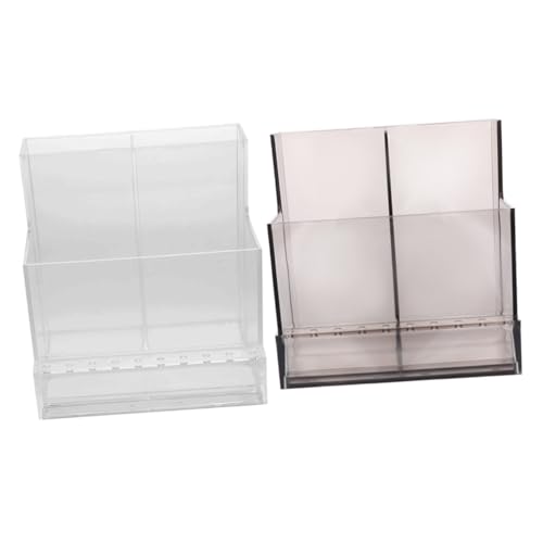 Hohopeti 2 Stück Nail Drill Bit Holder Organizer Teiliges Aufbewahrungsbox Transparenter und Durchsichtiger Nagelfräser Bohrer Halter Langlebig und Praktisch für und Heimgebrauch von Hohopeti