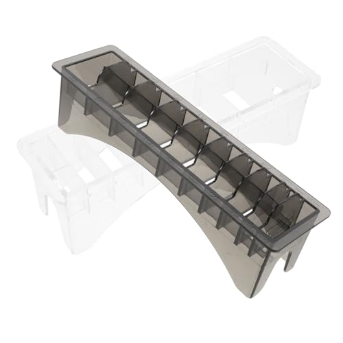 Hohopeti 2 Stück Praktischer Friseur Organizer Aufbewahrungsbox aus Robustem PC Material Transparenter Haarschneider Kammhalter mit Fächern Vielseitig Kompatibel für Clipper und Zubehör von Hohopeti