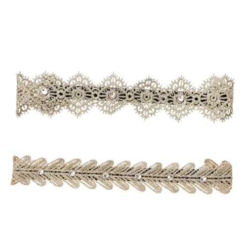 Hohopeti 2 Stück Teiliges Haarband Blumen Blätterdesign Weiches Sicheres Kopfband für Kleinkinder Monate Jahre Modisches Haarschmuck für Mädchen für Fotos und Partys von Hohopeti