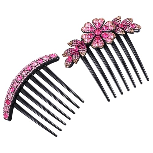 Hohopeti 2 Stück Teiliges Haarschmuck Funkelnden Strass blumen Stilvolle Haarforken in Einfach zu Klemmen Geeignet für Langes und Dickes Haar Eleganter Haarschmuck für Frauen und Mädchen von Hohopeti