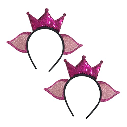 Hohopeti 2 Stück Teiliges Haarschmuck Mädchen Zodiac Kopfband mit Krone Dekorative Haarreifen für Party Geburtstag Karneval Festliches Stirnband in Rosy von Hohopeti