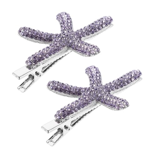 Hohopeti 2 Stück Teiliges Haarspangen Meerjungfrau Stil mit Strass Funkelnde Haarklammern Leichtem Elegantes Strand Haaraccessoire für Hochzeit Party Alltag von Hohopeti