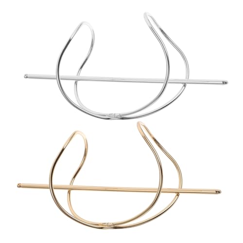 Hohopeti 2 Stück Teiliges Metall haarschmuck Unregelmäßig Gebogene Haarnadeln für Dutt Damen Haarknoten accessoires Rutschfester Haarklammer halter Geeignet für Haartypen Elegante von Hohopeti