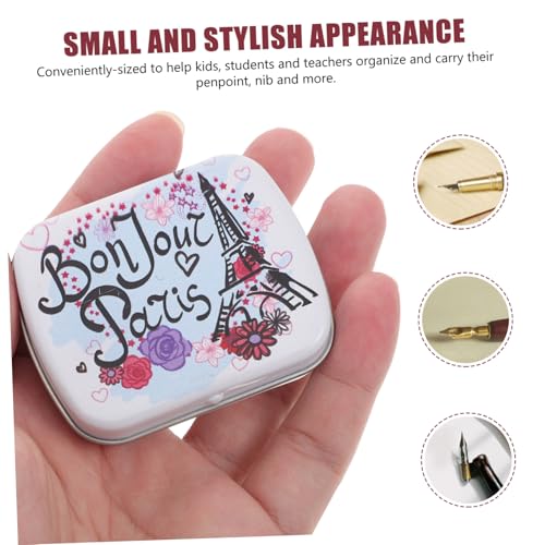 Hohopeti 2 Stück Teiliges Stifteetui aus Eisen mit Klappbarem Deckel Große Kapazität Aufbewahrungsbox für Schulbedarf Vielseitiger Organizer für Schüler Lehrer und Bürobedarf von Hohopeti