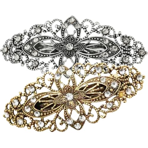 Hohopeti 2 Stück Vintage Haarklammern mit Blumen design Frühling Haarspangen für Damen Rutschfeste Haarclips für Dickes und Dünnes Haar Modischer Haarschmuck für Alltag und Festliche Hohopeti 2 Stück Vintage Haarklammern mit Blumen design Frühling Haarspangen für Damen Rutschfeste Haarclips für Dickes und Dünnes Haar Modischer Haarschmuck für Alltag und Festliche von Hohopeti