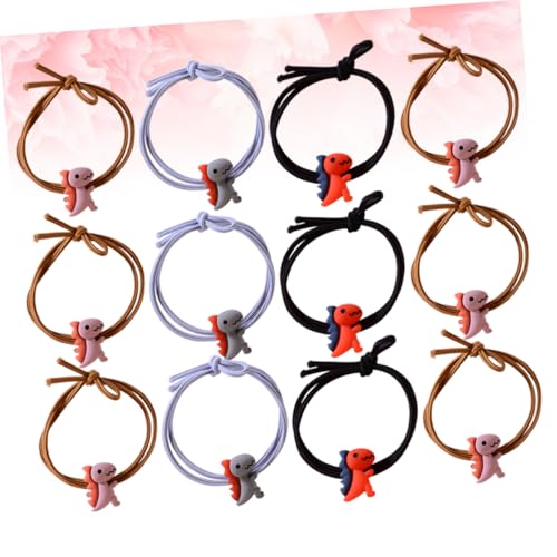 Hohopeti 20 Stück Teiliges Haargummi Mädchen Weiche Dinosaurier haarbänder aus Elastischem Gummi Schonend für Haare Vielseitig Einsetzbar für Alltag und Farblich Sortiert Zufällige Farbe von Hohopeti