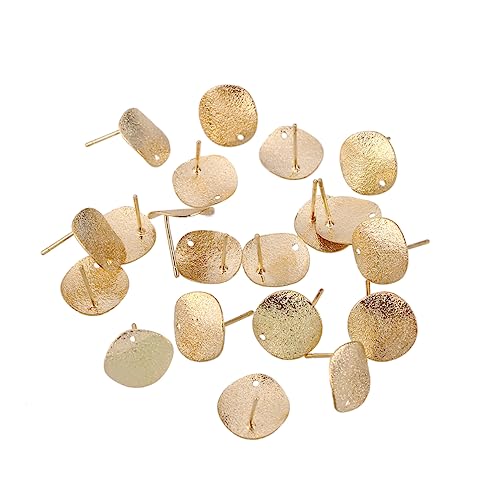 Hohopeti 20 Stück Teiliges Ohrstecker für Damen Flache Goldfarbene Ohrschmuck aus Langlebiger Legierung Lange Stecker Ohrdeko für Alltag und Geschenke von Hohopeti