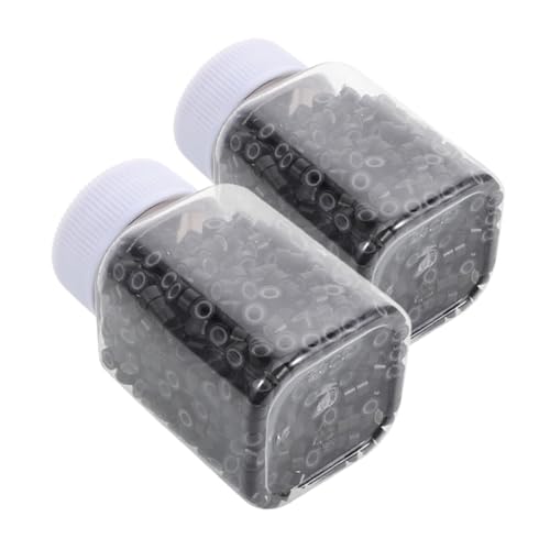 Hohopeti 2000 Stück Unsichtbare Mikro Ringe Leichtgewichtige Haarschmuck Tools für Männer Geflochtene Haarverlängerungen von Hohopeti