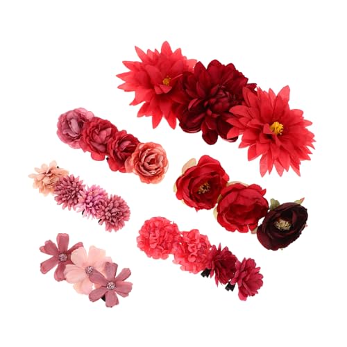 Hohopeti 21 Stück Teiliges Haarklammern Boho Haarspangen mit Künstlichen Blumen Leicht Sicher für Hochzeit Strandparty Tropische Anlässe Haarschmuck für Damen und Mädchen von Hohopeti