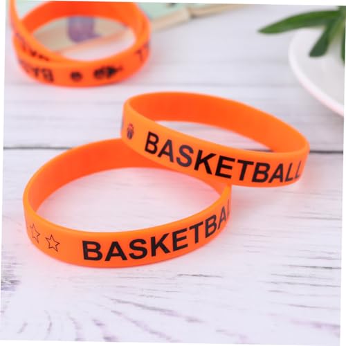 Hohopeti 25 Stück Teiliges Basketball Silikon armband Einfarbig Bedruckte Wristbands Strapazierfähig und Unisex Party accessoire für Karneval Geburtstag und Festival Auffälliges Design für von Hohopeti