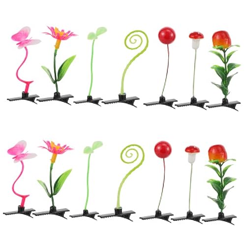 Hohopeti 28 Stück Teiliges Simulation Pflanzen Haarklammern Bunte Haarschmuck Schmetterlinge Blumen Kreative Haarspangen für Damen und Mädchen Vielseitig Passend und Angenehm zu Tragen von Hohopeti
