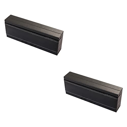 Hohopeti 2stücke Einzelner Stiftkasten Aus Pu Praktischer Füllfederhalter-Organizer Für Und Bürobedarf Für Geburtstage Und Jubiläen von Hohopeti