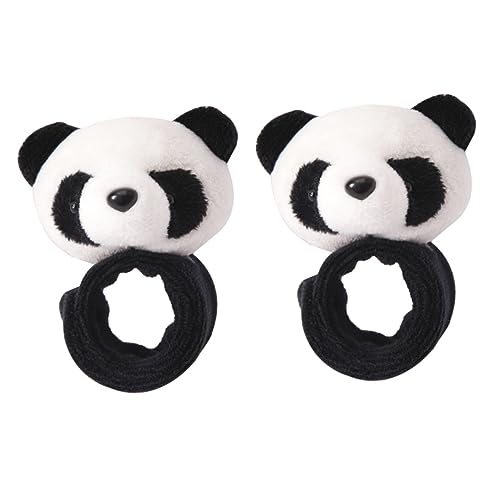 Hohopeti 2stücke Schlagarmbänder Panda-schnapparmbänder Partyzubehör Cartoon-schlagarmbänder Party-schlagarmbänder Junge Mädchen Erwachsene Handgelenkband Plüscharmbänder von Hohopeti
