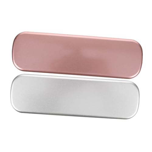 Hohopeti Bleistift-Aufbewahrungsetui aus Metall Stifthalter 2 Stück Buntstiftetui für Anspitzer und Radiergummis von Hohopeti