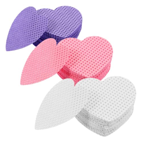 Hohopeti 3 Boxen Nagelentferner Pads Nagelpolitur Entferner Wattepads in Weiß Rosa Violett für Maniküre und Nageldesign Fusselfreie Abschminkpads für Zuhause und Salon Kompakt und von Hohopeti