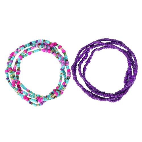 Hohopeti 3 Satz Handgefertigte Waist Chain mit Glasperlen Dekorative Bikini Körperkette für Damen Langlebiger Schmuck für Strand Party und Tanz von Hohopeti