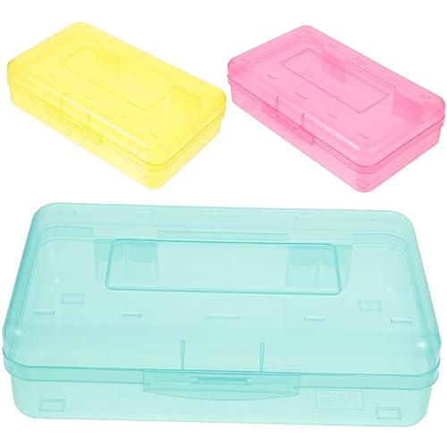 Hohopeti 3 Stück Bleistiftboxen Bleistifte Aufbewahrungshüllen Studenten Briefpapier Bleistiftbeutel Briefpapierbehälter Studenten Bleistifthalter Große Kapazität Stiftetuis Skizze von Hohopeti