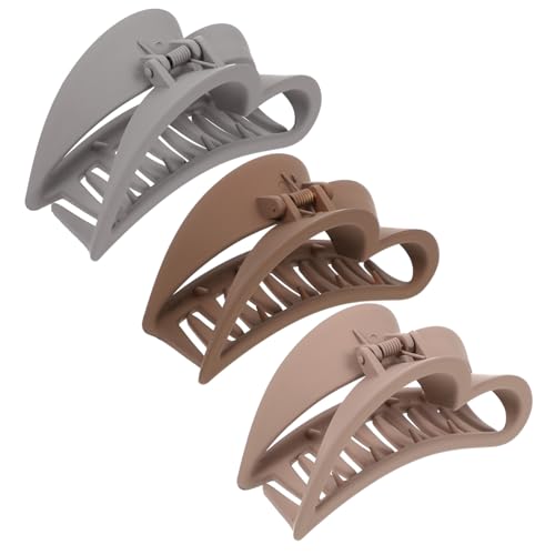 Hohopeti 3 Stück Großer Mattierter Herzförmig Rutschfest für Damen Dickes Haar Vielseitig Einsetzbar Modisch in Khaki Hohopeti 3 Stück Großer Mattierter Herzförmig Rutschfest für Damen Dickes Haar Vielseitig Einsetzbar Modisch in Khaki von Hohopeti