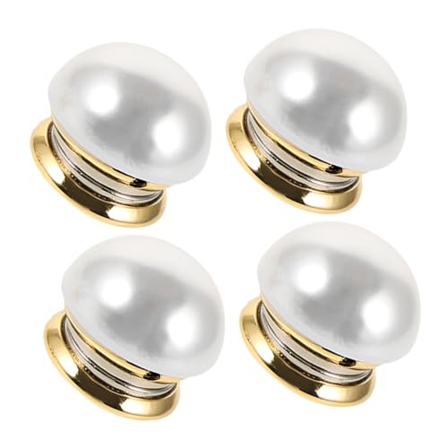 Hohopeti 3 Stück Magnetische Perlen Brosche Weiß Schmuckknopf für Kleidung Cardigans Low Cut und Transparente Stoffe kein Nähen Schützt vor Versehentlichem Öffnen Wiederverwendbar und von Hohopeti