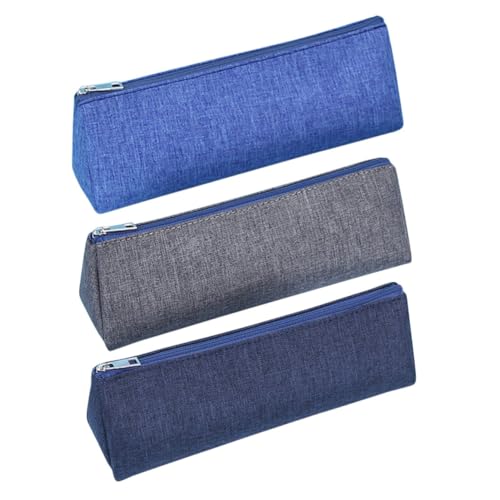 Hohopeti 3 Stück Oxford Stifttasche Große Kapazität Federmäppchen für Schüler Robuster Oxford Mäppchen Organizer für Stifte Lineal Kleinteile für Schule und Outdoor Aktivitäten von Hohopeti