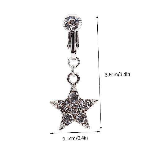 Hohopeti 3 Stück Teiliges Fake Bauchnabelpiercing mit Zirkonia Leichte Baumelnde Bauchnabelringe Schmerzfrei Komfortabel und Elegant für Damen Geeignet für Party und Alltag von Hohopeti