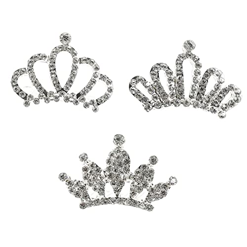 Hohopeti 3 Stück Teiliges Kleine Tiara Haarkämme für Hautfreundlich Langlebig für Geburtstagsfeiern Kostümpartys Weihnachtliche Rollenspiele Dekorative Haarschmuck für Mädchen von Hohopeti