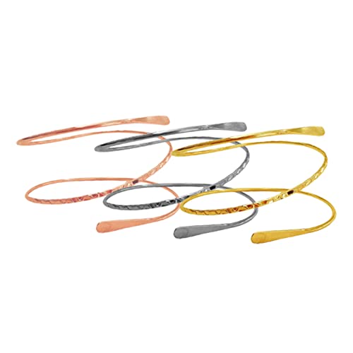 Hohopeti 3 Stück Teiliges Verstellbares Metall Armband mit Spiralförmigem Design Leichte Oberarm Manschetten für Damen Langlebiger Schmuck für Alltag Hochzeit und Festliche Anlässe von Hohopeti