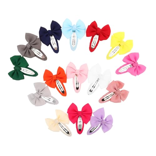Hohopeti 30 Stück Teiliges Haarspangen für Mädchen Bunte Schleifen Haarclips aus Bandmaterial Rutschfest Leichter Halt für Junge Mädchen Kleinkinder Partys und Alltag von Hohopeti