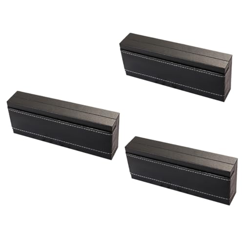 Hohopeti 3-teiliges Füllfederhalter-etui Dekorativer Stift-Organizer Hochwertiger Einzelner Stifthalter Robustes Leder-stifteetui Für Tragbare Stift-Organizer Für Federmäppchen von Hohopeti