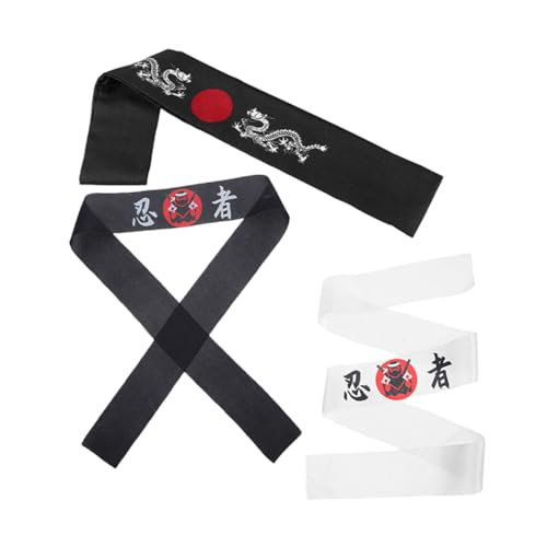Hohopeti 3stücke Japanisches Karate Stirnband Aus Robustem Für Küche Sport Und Cosplay Multifunktionales Kopfbedeckung Für Kampfsport Und Partys von Hohopeti