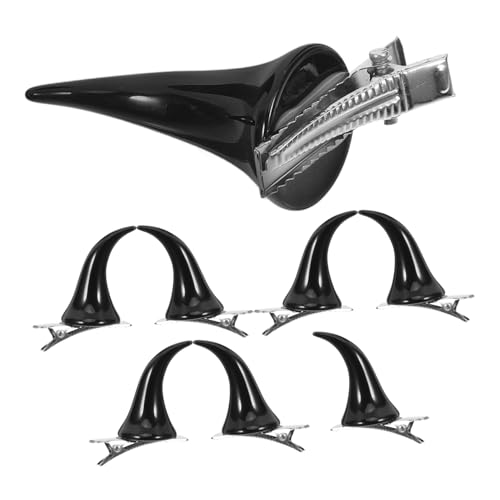 Hohopeti 4 Paar Dämonenhorn Haarnadeln Halloween Accessoires Dekoration Zum Tragen Mit Teufelshörnern Zum Anklipsen Kostüm Ochsen Damen Teufelshörner Teufel Halloween Haarspangen von Hohopeti