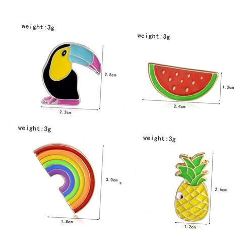 Hohopeti 4 STÜCKE Teiliges Bunte Ananas Broschen aus Hochwertiger Legierung Kreative Regenbogen Broschen mit Toucan Schmucknadeln für Kleidung Taschen Hüte Accessoires für Damen und Hohopeti 4 STÜCKE Teiliges Bunte Ananas Broschen aus Hochwertiger Legierung Kreative Regenbogen Broschen mit Toucan Schmucknadeln für Kleidung Taschen Hüte Accessoires für Damen und von Hohopeti