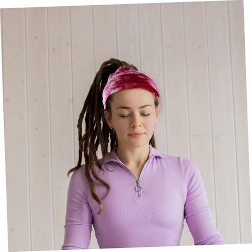 Hohopeti 4 Stück Boho Stirnbänder Damen Knotenverzierte Haarbänder aus Atmungsaktivem Vielseitig als Yoga Sport und Workout Bandana in Rot Schwarz Weinrot und Tannengrün Einheitsgröße von Hohopeti