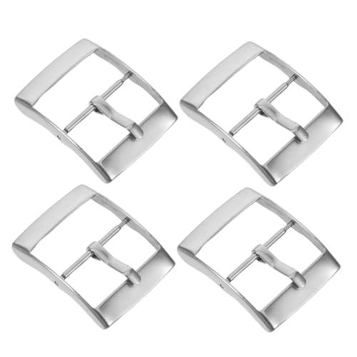 Hohopeti 4 Stück Edelstahl Uhrenverschluss Ersatzverschluss Robust Kompatibel für Verschiedene Uhrenarmbänder Langlebiger Metallverschluss für Reparatur und Aufwertung von Hohopeti