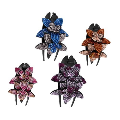 Hohopeti 4 Stück Teiliges Haarklammern mit Funkelnden Strasssteinen Große und Kleine Doppelte Blumen Haarklammern in Farbverlauf Blau und Rosa Elegante Haarkämme für Damen Alltag und Hohopeti 4 Stück Teiliges Haarklammern mit Funkelnden Strasssteinen Große und Kleine Doppelte Blumen Haarklammern in Farbverlauf Blau und Rosa Elegante Haarkämme für Damen Alltag und von Hohopeti