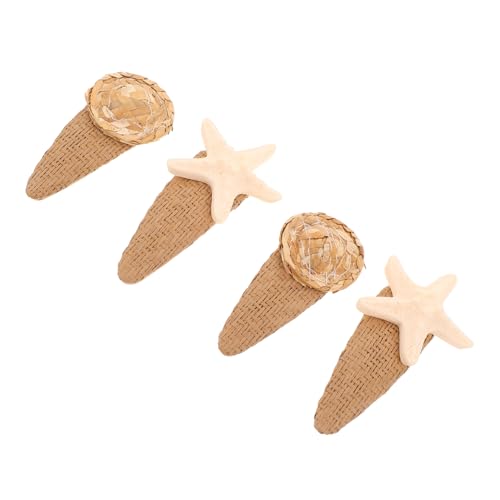 Hohopeti 4 Stück Teiliges Meerjungfrau Haarclips Set mit Realistischen Muschel und Designs Langlebig und Leicht für Sommer Strandurlaub Rustikale Hochzeiten Haar Accessoires für Frauen und von Hohopeti
