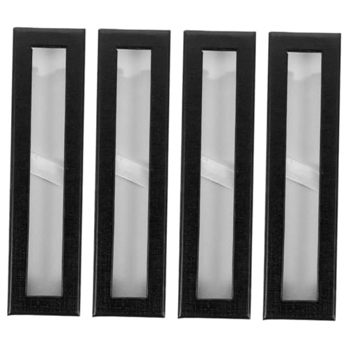 Hohopeti 4 Stück Teiliges Stifte Aufbewahrungsset Stabilem Papier mit Transparentem Sichtfenster Runde Kanten Praktische Geschenkbox für Kugelschreiber zur Sicheren und Platzsparenden Hohopeti 4 Stück Teiliges Stifte Aufbewahrungsset Stabilem Papier mit Transparentem Sichtfenster Runde Kanten Praktische Geschenkbox für Kugelschreiber zur Sicheren und Platzsparenden von Hohopeti