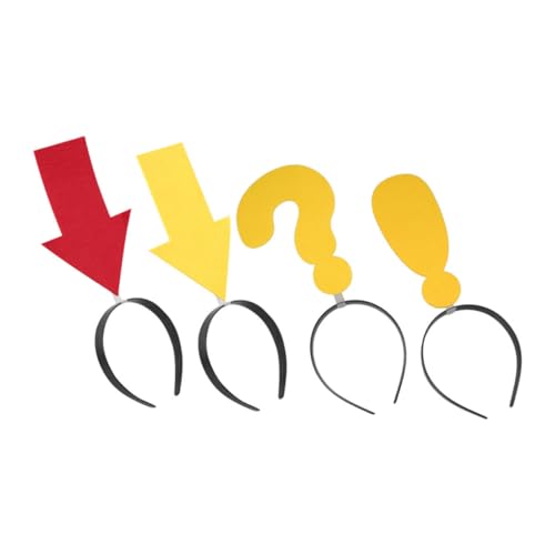 Hohopeti 4 Stück Teiliges Stirnband Lustige Party Haarschmuck für Erwachsene Auffällige Fotorequisiten für Geburtstagsfeiern und Festivals Bequemes Leichtes Design Vielseitig Kombinierbar von Hohopeti