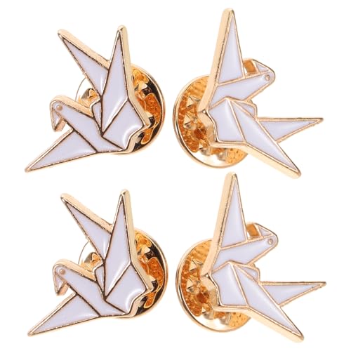 Hohopeti 4 Teiliges Origami Broschen aus Langlebiger Zinklegierung Niedliche Cartoon Anstecknadeln für Damen Metall Pins für Rucksäcke und Kleidung Vielseitig Kombinierbar von Hohopeti