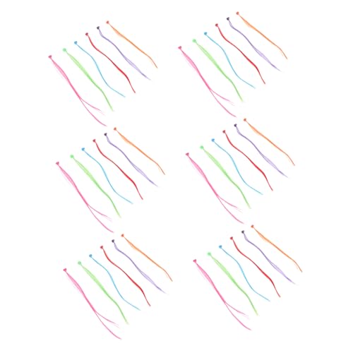 Hohopeti 48 Stück Teiliges Mädchen Haarschmuck Bunte und Pferdeschwanz Extensions mit Rutschfesten Clips für Frauen DIY Styling Bunte Haarschmuck Zöpfe von Hohopeti