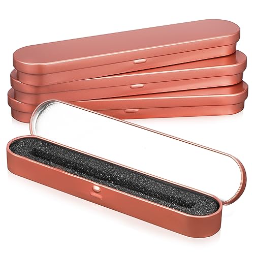 Hohopeti 4er-Pack Federmäppchen Stifteboxen Aus Metall Hartes Federmäppchen Kugelschreiberetui Stilvoller Schreibtisch-Organizer Stifthalter von Hohopeti