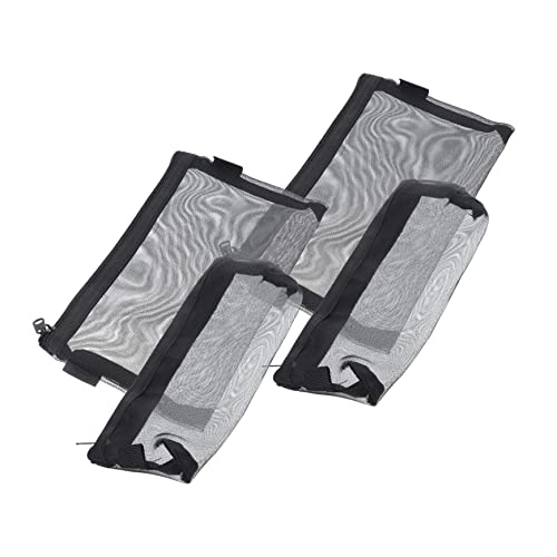 Hohopeti 4Stücke Teiliges Bleistiftbeutel Große Kapazität Multifunktionale Stiftetasche mit Reißverschluss für Schule und Reisen Transparente Stofftasche für Schreibwaren und Kosmetik von Hohopeti