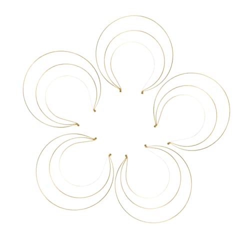 Hohopeti 5 Stück Teiliges Dreischichtiger Metall Gotteskronen Haarreifen für Damen und Mädchen Robustes Braut und Kostüm Accessoire für Hochzeit Party und Cosplay von Hohopeti