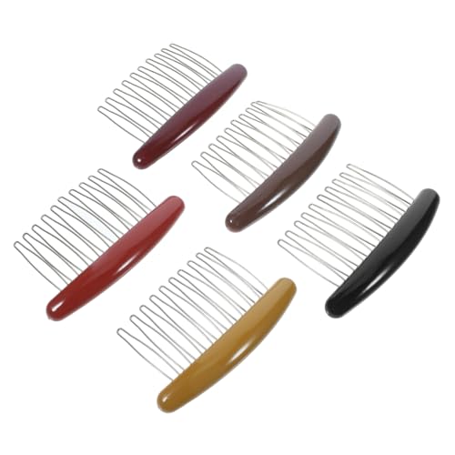 Hohopeti 5 Stück Teiliges French Side Combs Leicht und Kompakt für Frauen und Mädchen Rutschfeste Haarschmuck dekoration mit Stabilem Griff Vielseitig für Hochzeit Party und Alltag von Hohopeti