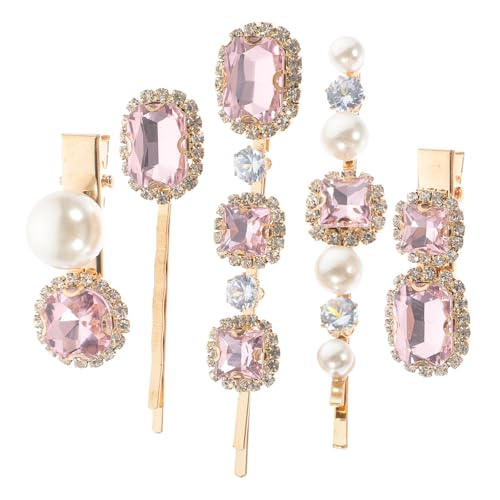 Hohopeti 5 Stück Teiliges Glänzende Haarklammern mit Strasssteinen Metallische Haarspangen für Lange Haare Rutschfeste Haarschmuck-accessoires für Damen und Mädchen Vielseitig Kombinierbar von Hohopeti