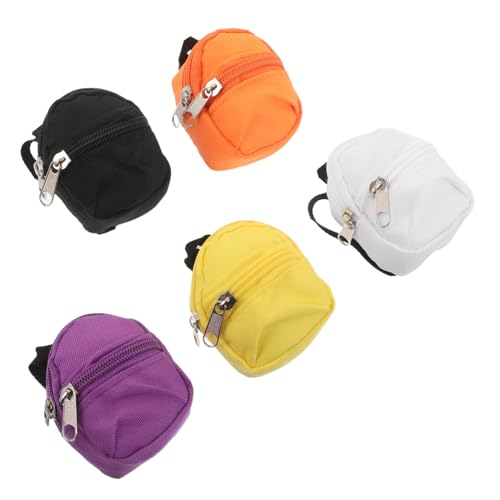 Hohopeti 5 Stück Teiliges Mini-Rucksack-schlüsselanhänger- Verschleißfestes Schlüsselanhänger-täschchen mit Reißverschluss Multifunktionale Münzgeldbörse für Mädchen Frauen Kompakte von Hohopeti